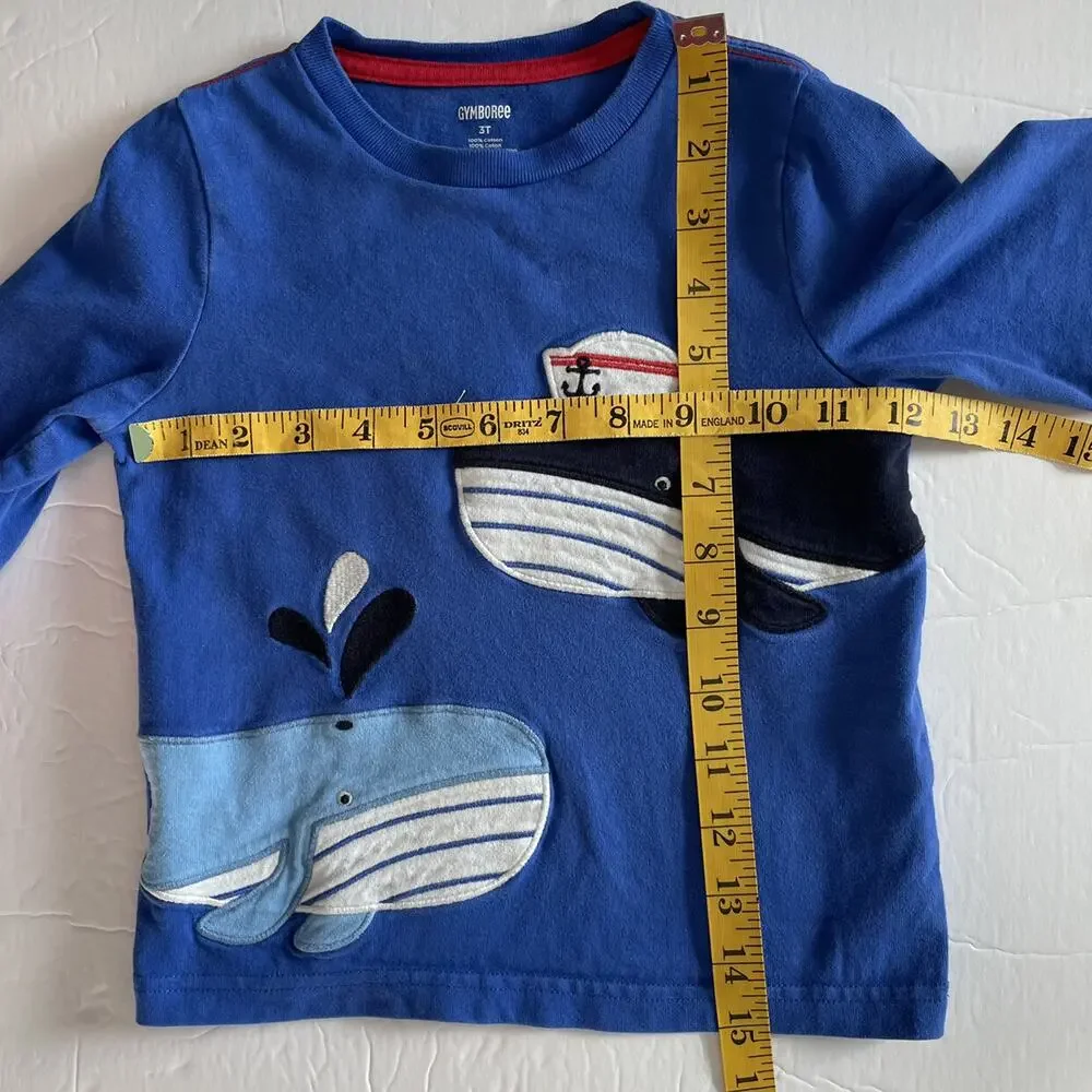 Gymboree Whale Long Sleeve Top Unisex Size 3T